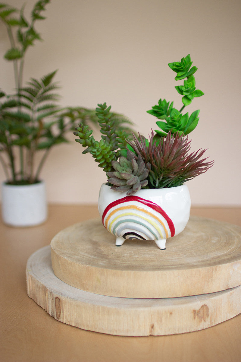 Ceramic Rainbow Planter