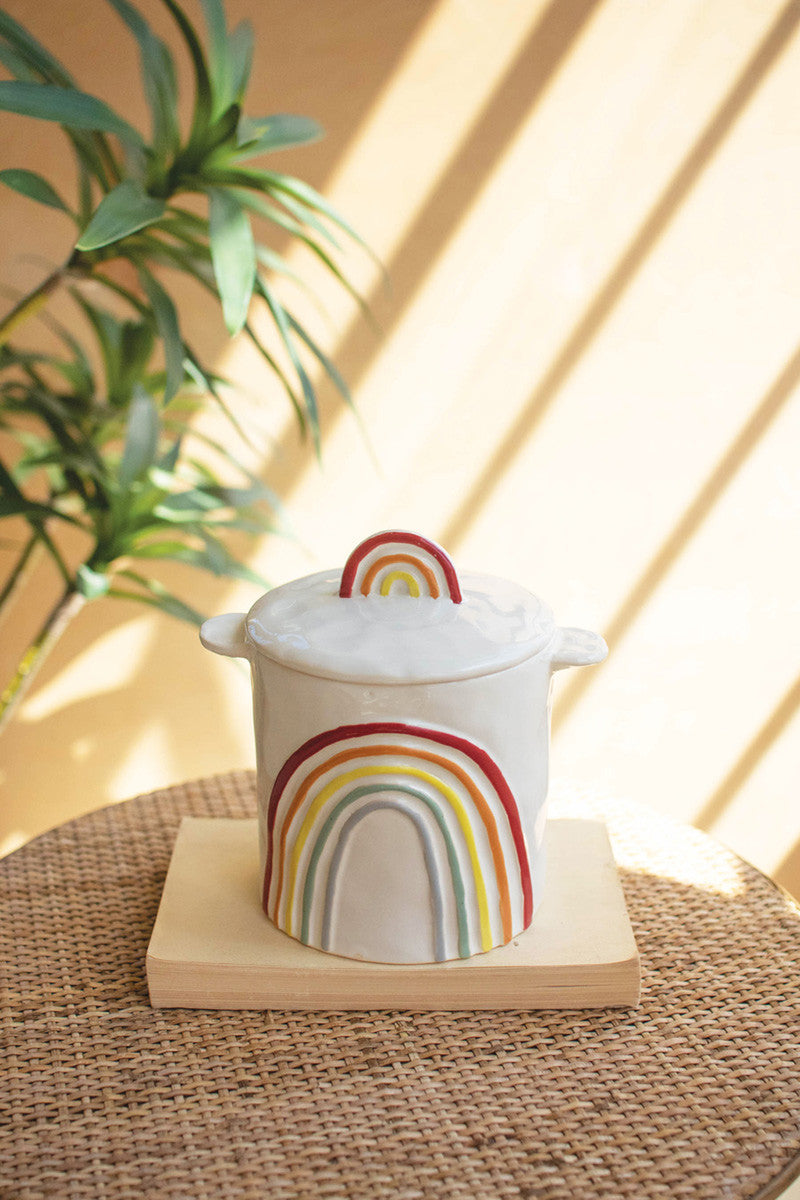 Ceramic Rainbow Canister