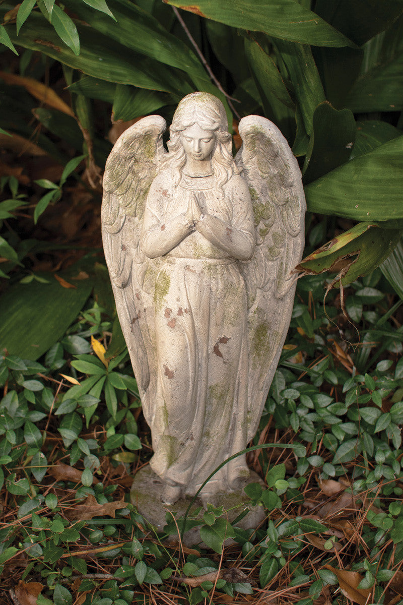 Faux Concrete Angel Yard Art