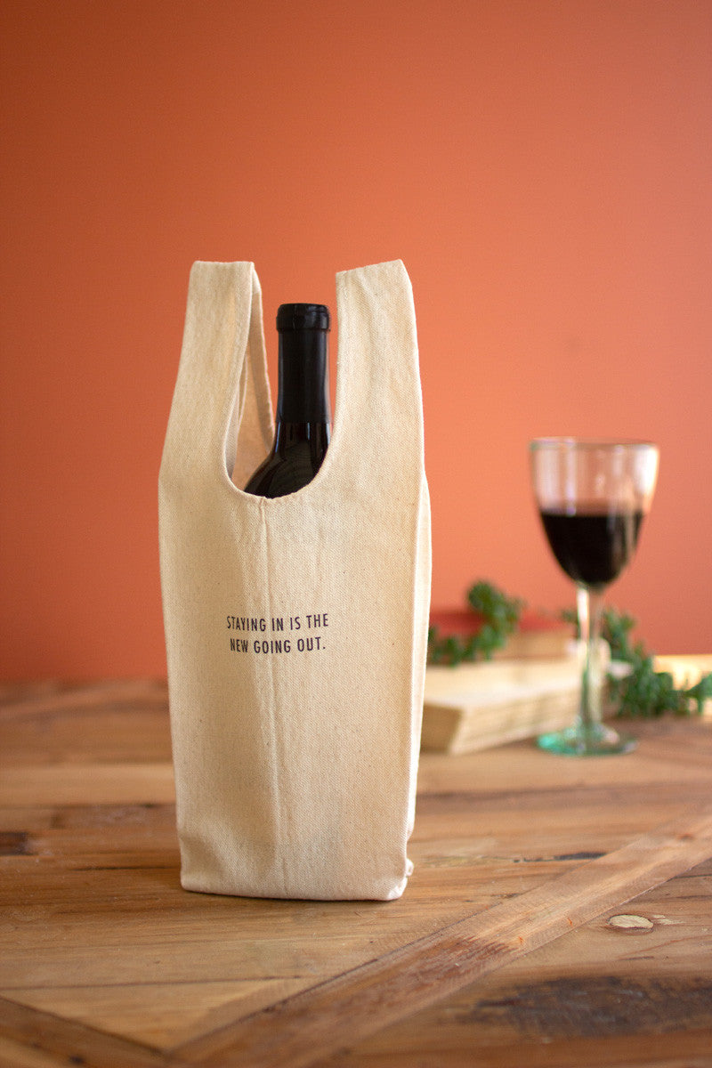 Set of 6 Wine Bags with Quirky Sayings