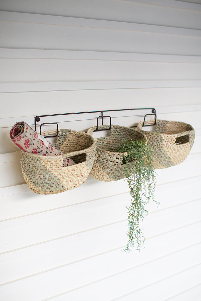 Hanging Woven Seagrass Basket Wall Hanger
