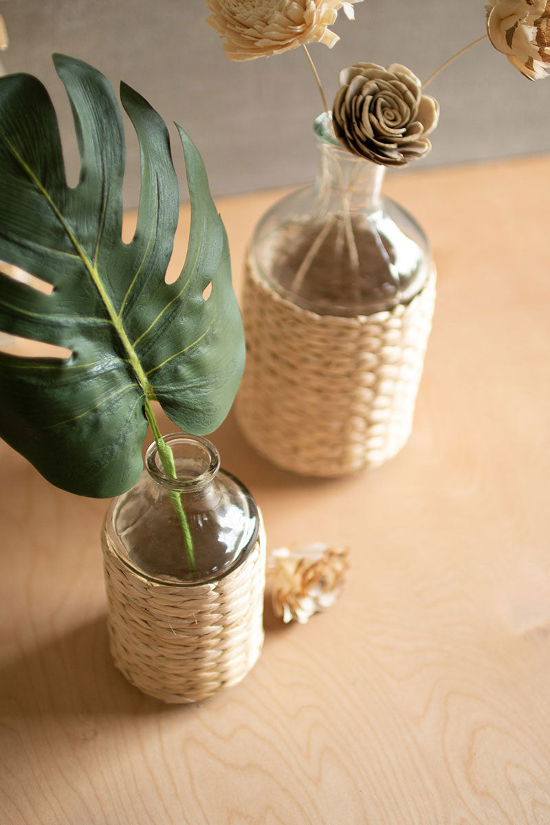 Seagrass Wrapped Tall Vases