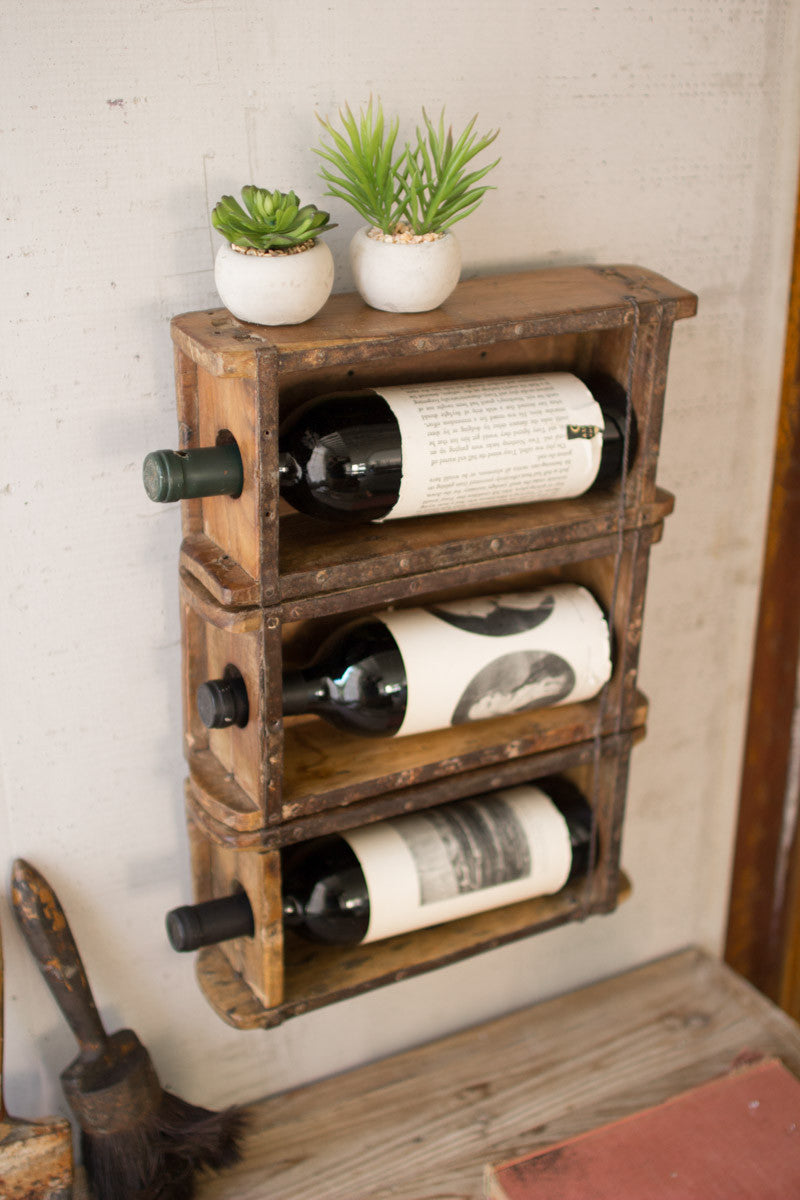 Hanging Brick Mold Wine Rack