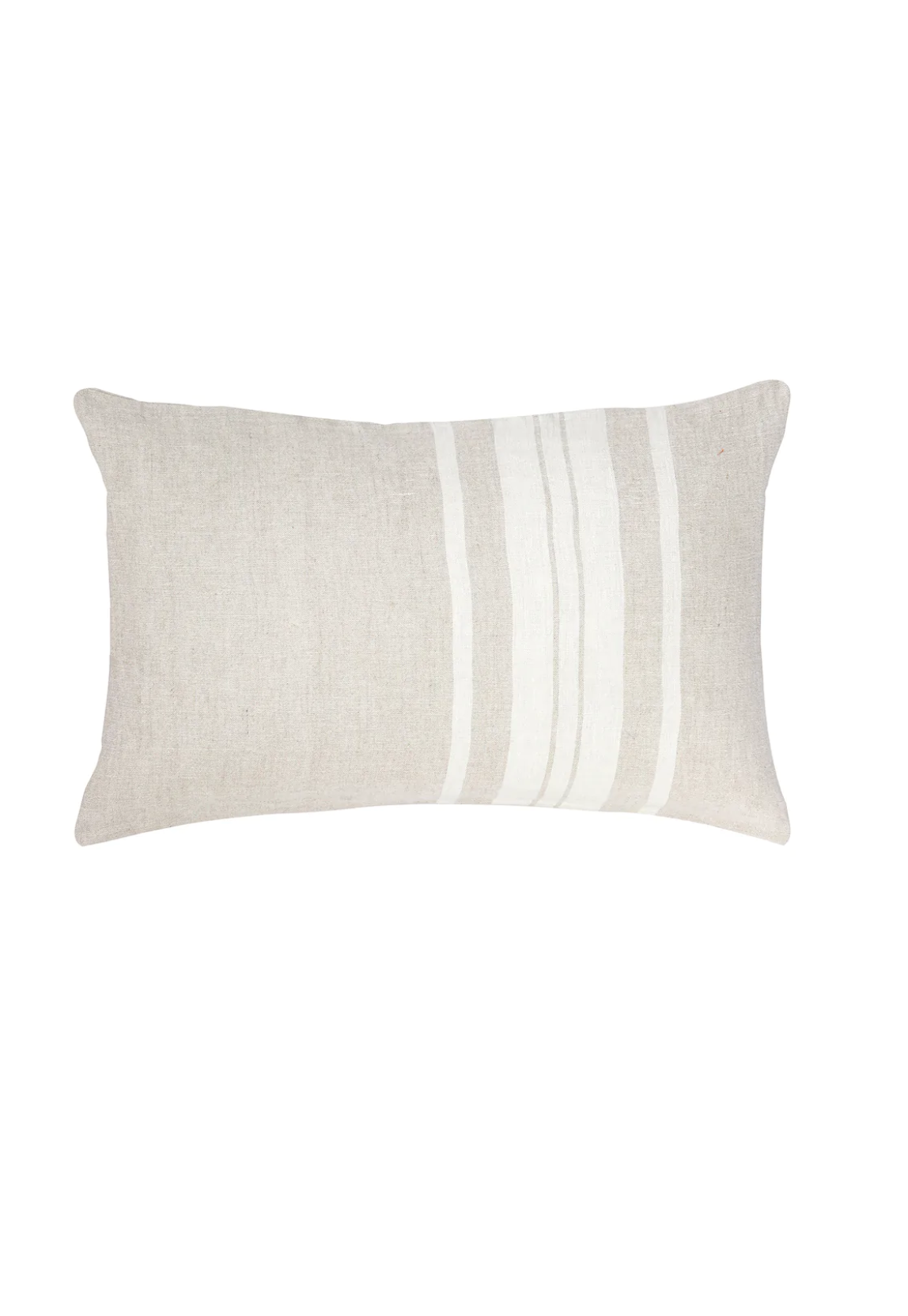 Natural Beige Bold Stripes Linen Pillows