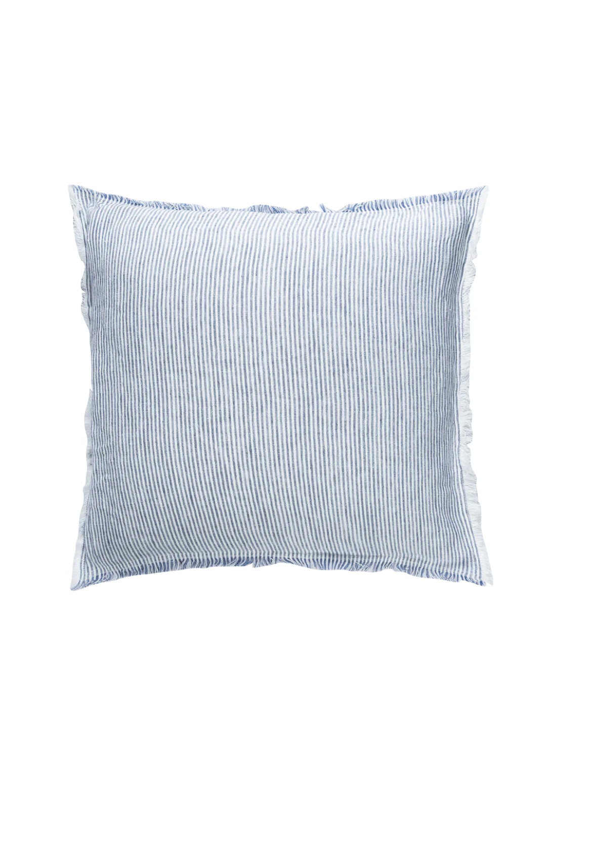 Chambray Blue & White Linen Pillows